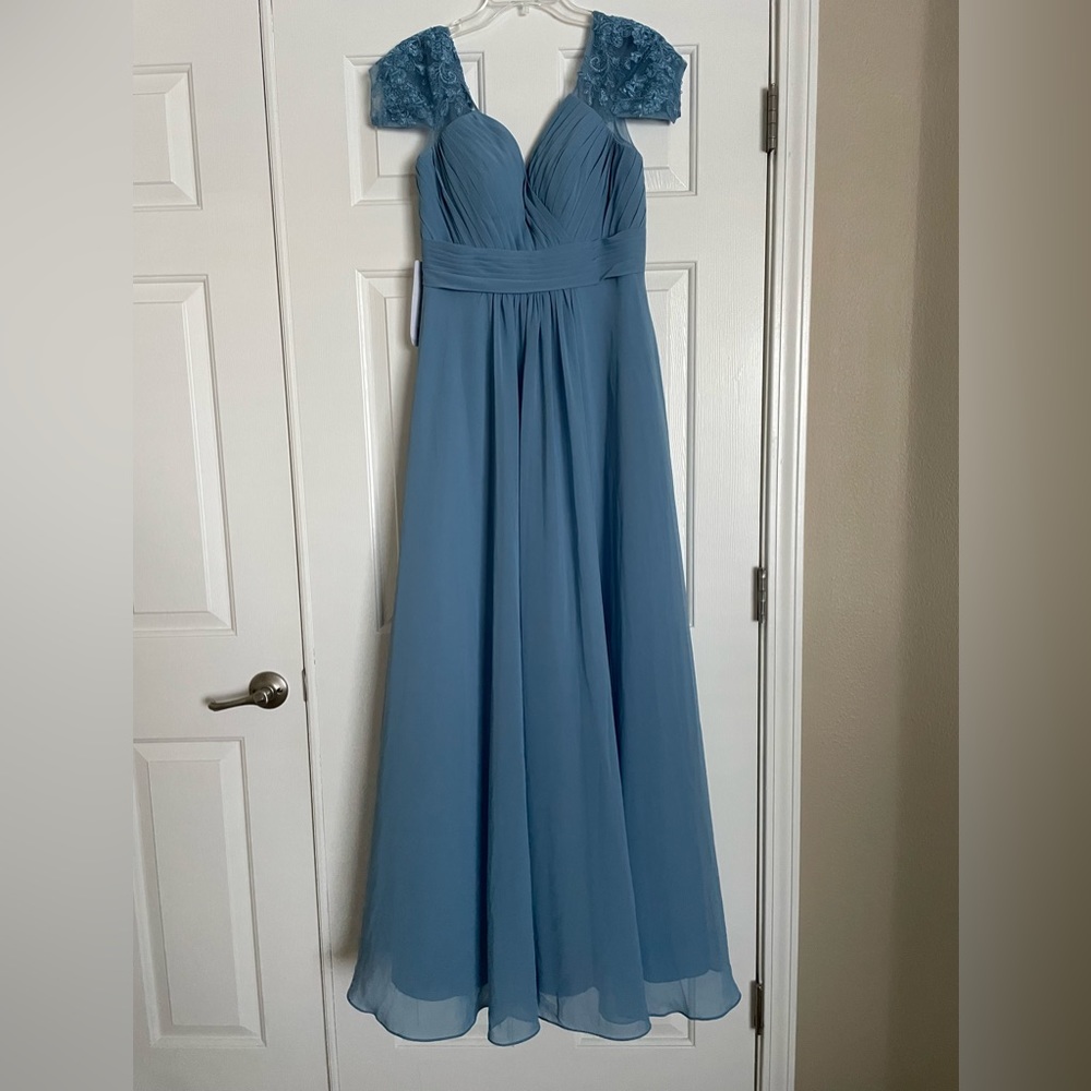 NWT Azazie Dusty Blue Bridesmaid Dress